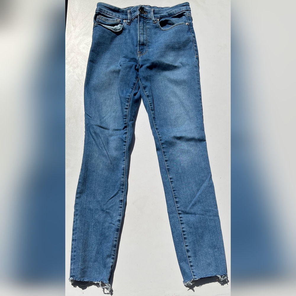 Good American Classic Denim Straight Leg Jeans